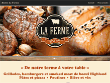 Tablet Screenshot of bistrolaferme.com